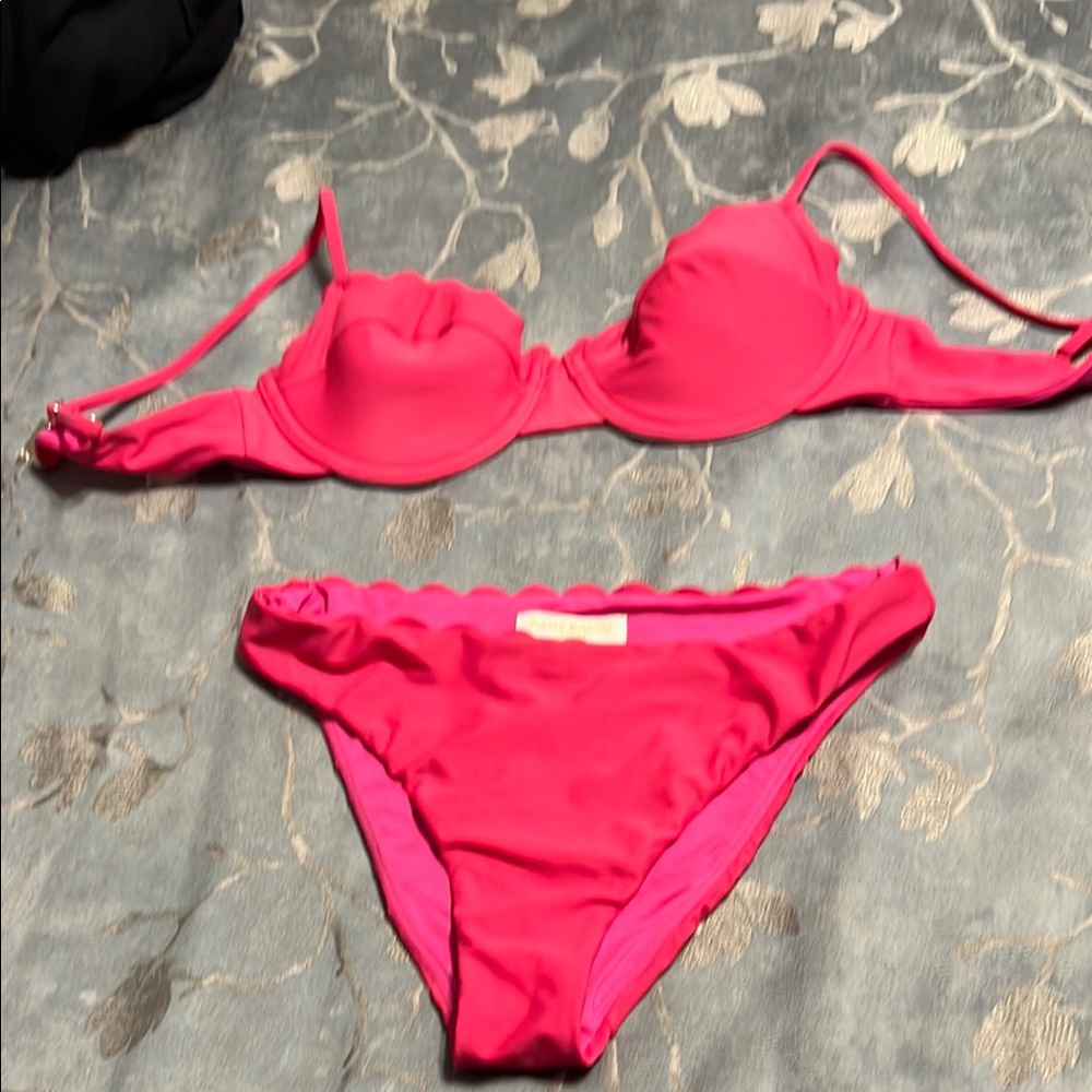 Ramy Brook Pink Bikini Set with Underwire Top